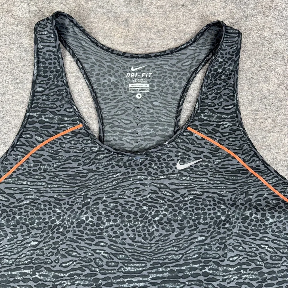 Nike Dri Fit Racing Running Crop Top Reflective Animal Priint Womens Small S
